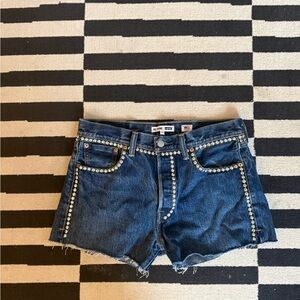 Re/Done Levi's Studded Jean Shorts